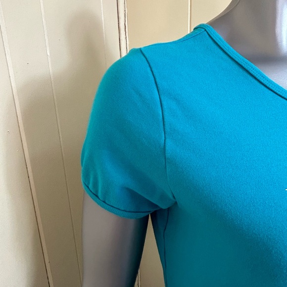 Harley Davidson Motorcycles Cap Sleeve T-Shirt Blue Womens XL Hals New Berlin WI - Picture 4 of 12